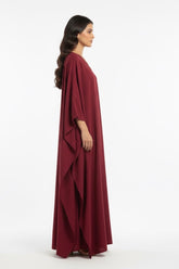 Burgundy Karandi Kaftaan
